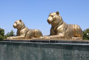 Tiger sculptures in Samarkand