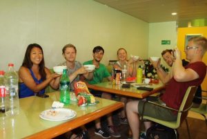 A birthday toast on the ferry