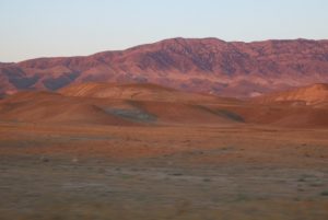 The Turkmen desert in the early morning