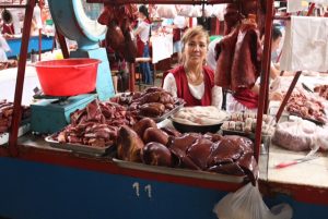 Beautiful offal seller